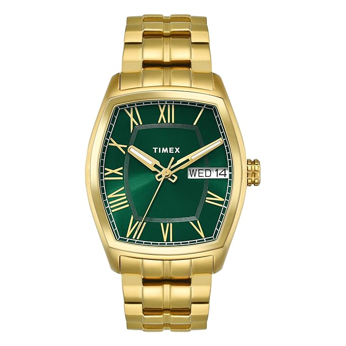 Timex Green astrological Dial Stainless Steel bracelet Men's Watch - TWEG25905