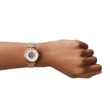 Fossil Carlie Mini Me Analog Mother of Pearl Dial Women's Watch - ME3188