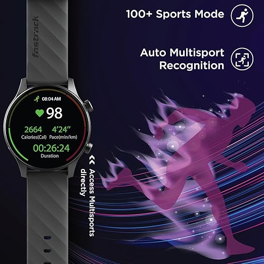 Fastrack Vivid Pro Smart dial Silicone Strap Watch for Unisex 38110pp01 - KRISHNA WATCH COMPANY