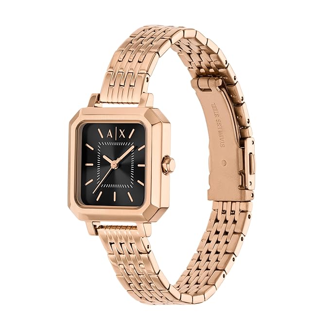 Armani Exchange Pink Quartz Stainless Steel Watch - AX5729 - KRISHNA WATCH COMPANY