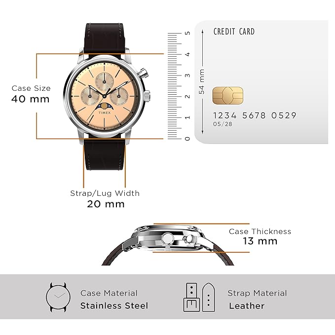 Timex Marlin Moon Phase Men's Watch - TWEG26801 - KRISHNA WATCH COMPANY