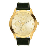 Timex Full Roman Champ Dial Green Croco leather Strap Men's Watch TWEG18526