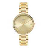 Timex Gold Dial with Roman Numbers Women's Watch - TWEL18715