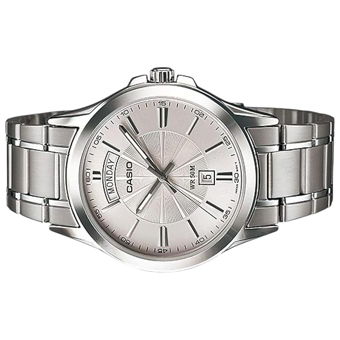 CASIO Silver Analog - Men's Watch ENTICER MTP-1381D-7AVDF - A841 - KRISHNA WATCH COMPANY