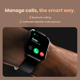 GOBOULT Dive+ with 1.85" HD Display, Bluetooth Calling Smartwatch, 500 Nits Brightness, 7 Days Battery Life, 150+ Watch Faces, 100+ Sport Modes, IP68 Waterproof Smart Watch (Jet Black)