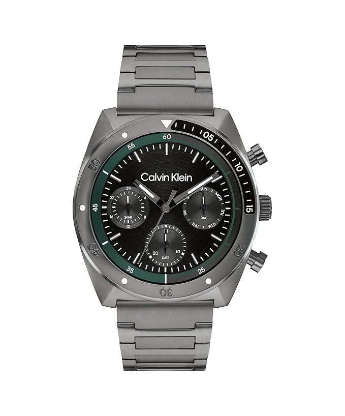 CALVIN KLEIN Ck Flex multi-function Black Tonneau Dial Men's Watch - 25200466