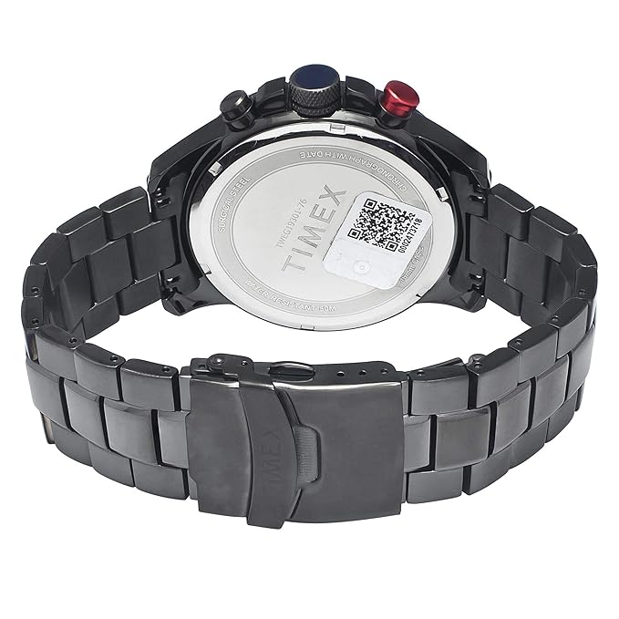 Timex E Class Men's Black Dial Round Case Chronograph Function Watch -TWEG19301 - KRISHNA WATCH COMPANY