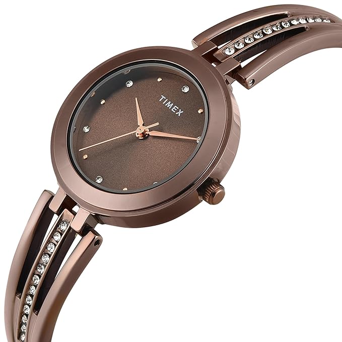 Timex Trendline Round 30mm Brown Dial Analog Women Watch - TWTL10324 - KRISHNA WATCH COMPANY