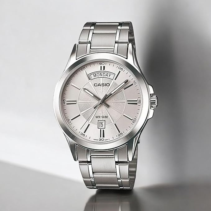 CASIO Silver Analog - Men's Watch ENTICER MTP-1381D-7AVDF - A841 - KRISHNA WATCH COMPANY