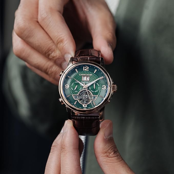 EARNSHAW Marylebone Automatic Skeleton Grand Open Heart Watch for Men ES-8177-0A - KRISHNA WATCH COMPANY