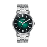 Sonata Poze 6 Chrome Calling Quartz Green Round Dial Men's Watch SP70083SM01