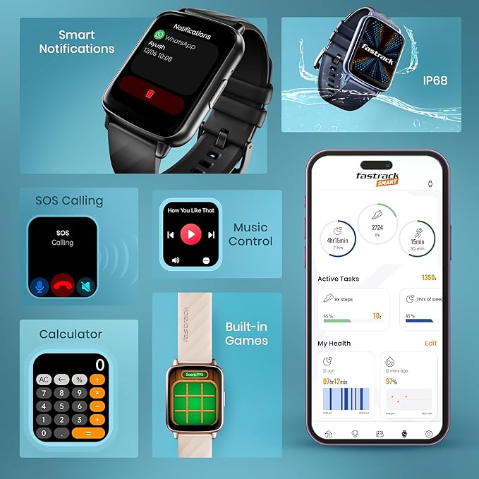 Fastrack Smart Watch - 38136PP02K - KRISHNA WATCH COMPANY