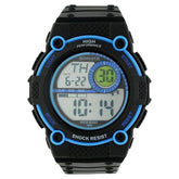 SF Digital Dial Black Plastic Strap Watch for Men 77004pp03