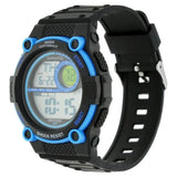 SF Digital Dial Black Plastic Strap Watch for Men 77004pp03