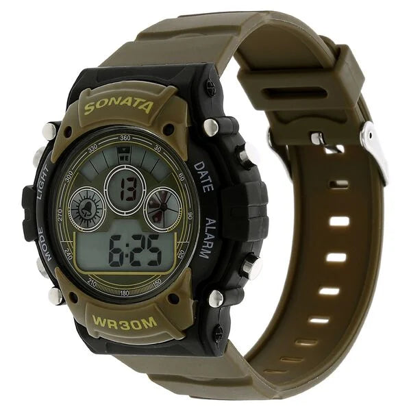 SF Digital Dial Plastic Strap Watch for Men 77006pp01 - KRISHNA WATCH COMPANY
