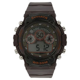 SF Digital Dial Brown Plastic Strap Watch for Men 77006pp03