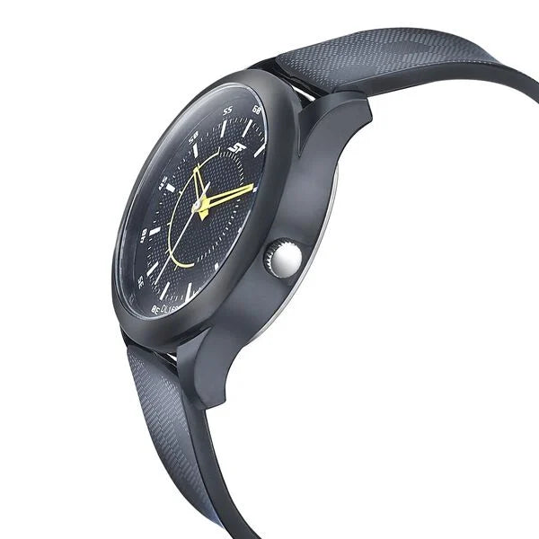 SF Quartz Analog Black Dial PU Strap Watch for Men 77007pp04 - KRISHNA WATCH COMPANY