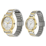 Sonata Quartz Analog Silver Dial Metal Strap Watch for Couple ns770318141bm01p