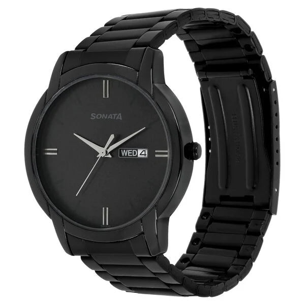 Sonata Quartz Analog with Day and Date Watch for Men 77031nm03 - KRISHNA WATCH COMPANY