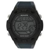 SF Digital Dial Black Plastic Strap Watch For Men 77033pp03
