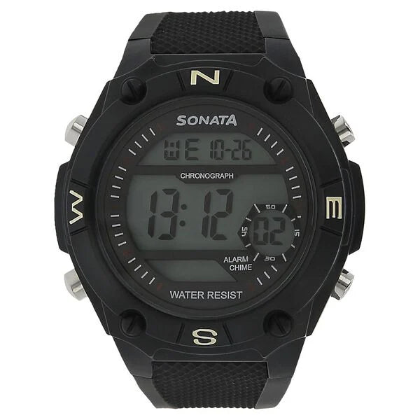 SF Digital Dial Plastic Strap Watch for Men 77033pp04 - KRISHNA WATCH COMPANY