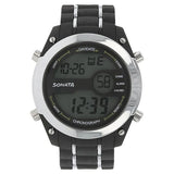 SF Digital Dial Black Plastic Strap Watch for Men 77034pp01