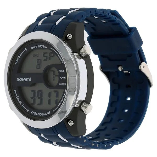 SF Digital Dial Blue Plastic Strap Watch for Men 77034pp03 - KRISHNA WATCH COMPANY