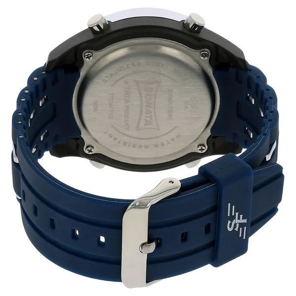SF Digital Dial Blue Plastic Strap Watch for Men 77034pp03 - KRISHNA WATCH COMPANY