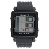 SF Digital Dial Black Plastic Strap Watch for Men 77043pp01