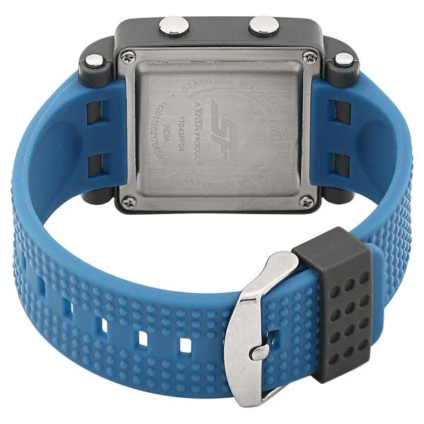SF Digital Dial Blue Plastic Strap Watch for Men 77043pp04 - KRISHNA WATCH COMPANY