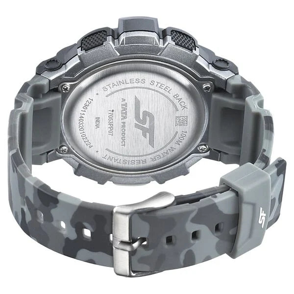 SF Digital Dial PU Strap Watch For Men 77053pp07 - KRISHNA WATCH COMPANY