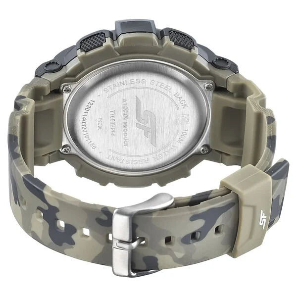 SF Digital Dial PU Strap Watch for Men 77053pp08 - KRISHNA WATCH COMPANY
