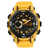 SF Xtreme Gears Quartz Digital Analog Digital Black Dial Yellow Plastic Strap Watch For Men 77070pp05