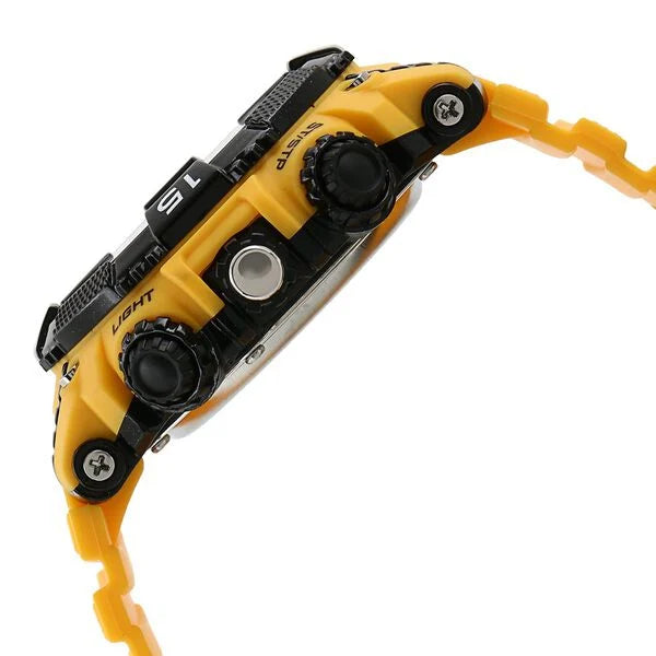SF Xtreme Gears Quartz Digital Analog Digital Black Dial Yellow Plastic Strap Watch For Men 77070pp05 - KRISHNA WATCH COMPANY