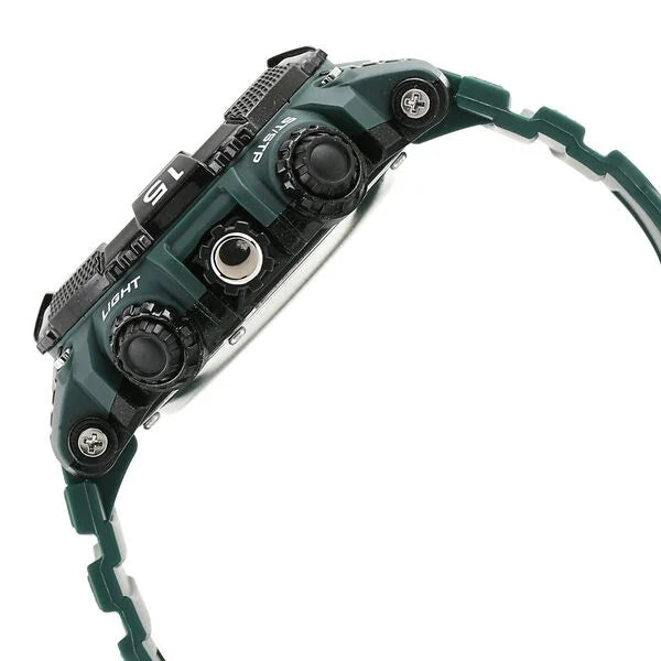 SF Xtreme Gears Quartz Digital Analog Digital Black Dial Green Plastic Strap Watch For Men 77070pp06 - KRISHNA WATCH COMPANY