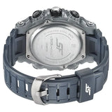 SF Quartz Analog Digital Blue Dial PU Strap Watch for Men 77070pp09