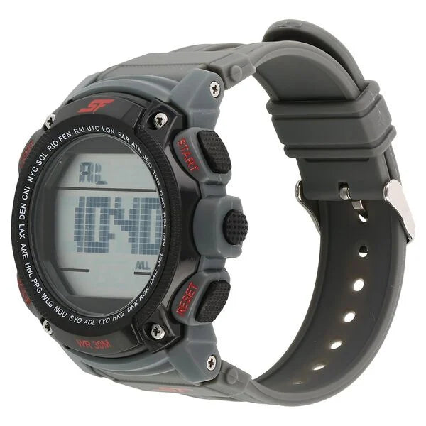 SF Digital Dial Plastic Strap Watch for Men 77073pp02 - KRISHNA WATCH COMPANY