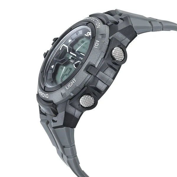 SF Digital Dial Grey PU Strap Watch For Men 77076pp06 - KRISHNA WATCH COMPANY