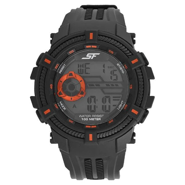 SF Digital Dial Plastic Strap Watch for Men 77080pp02 - KRISHNA WATCH COMPANY