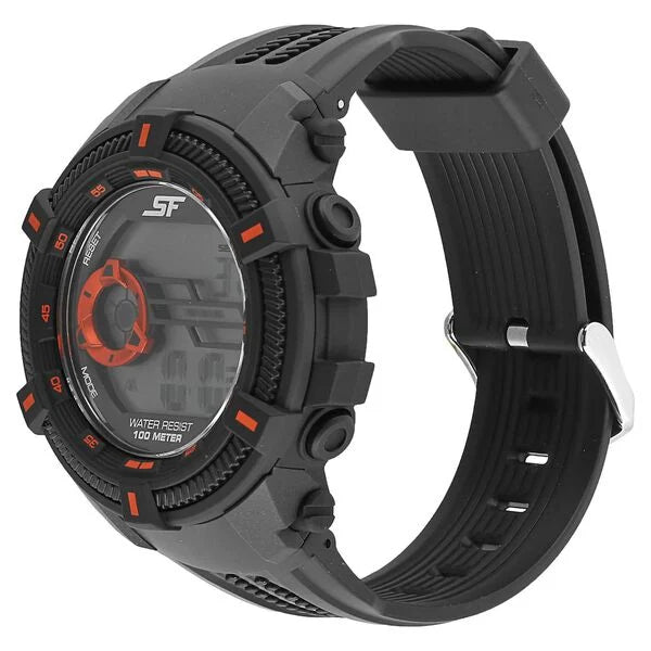 SF Digital Dial Plastic Strap Watch for Men 77080pp02 - KRISHNA WATCH COMPANY