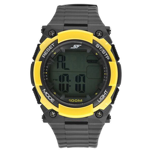 Sonata SF Digital Dial Plastic Strap Watch for Men nm77081pp04w / 77081pp04w - KRISHNA WATCH COMPANY