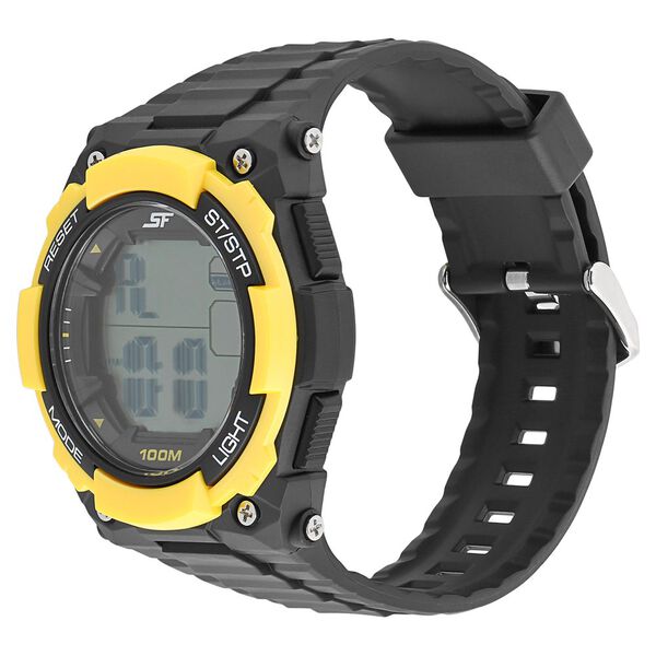 Sonata SF Digital Dial Plastic Strap Watch for Men nm77081pp04w / 77081pp04w - KRISHNA WATCH COMPANY