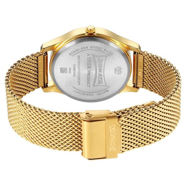 Sonata Traditional Essentials Quartz Analog Watch for Men - 77082YM13 - KRISHNA WATCH COMPANY