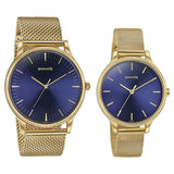 Sonata Modern Bandhan Quartz Analog Blue Dial Stainless Steel Strap Watch for Couple 7710587050ym03