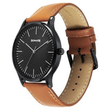 Sonata Aspire Quartz Analog Black Dial Leather Strap Watch For Men 77105nl15w