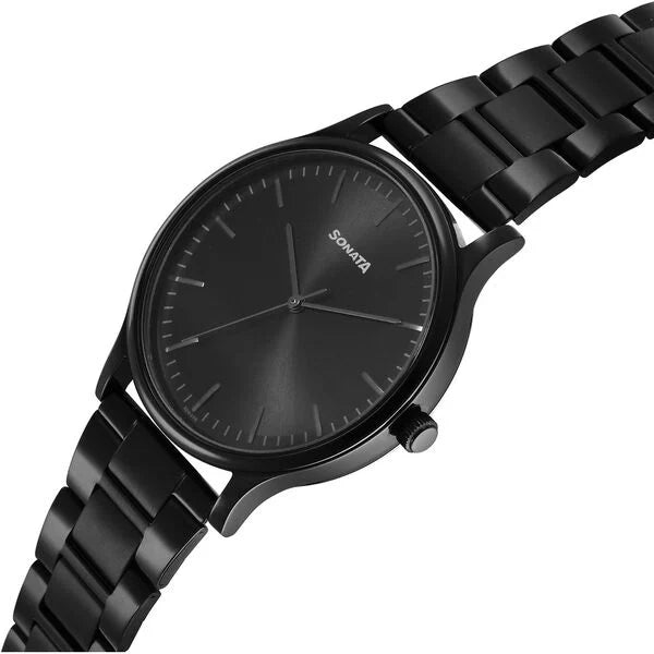 Sonata Aspire Quartz Analog Watch For Men - 77105NM07W - KRISHNA WATCH COMPANY