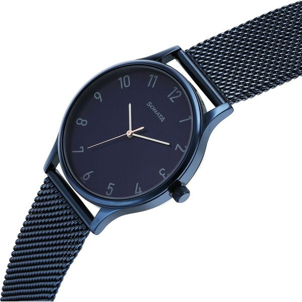 Sonata Blues Quartz Analog Watch for Men 77105qm01 - KRISHNA WATCH COMPANY