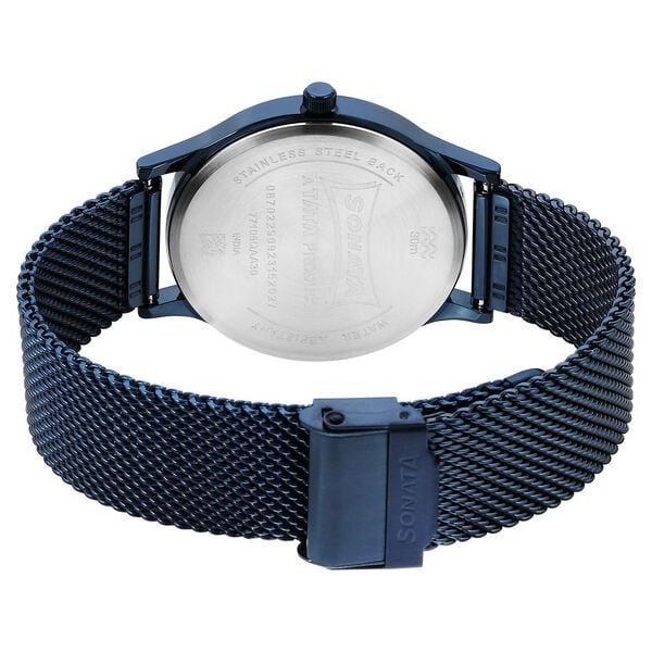 Sonata Blues Quartz Analog Watch for Men 77105qm01 - KRISHNA WATCH COMPANY