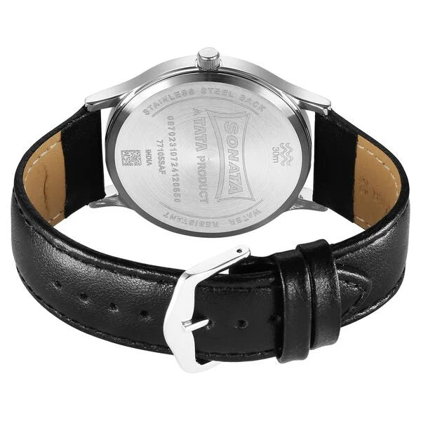 Sonata Aspire Quartz Analog Watch For Men - 77105SL20W - KRISHNA WATCH COMPANY