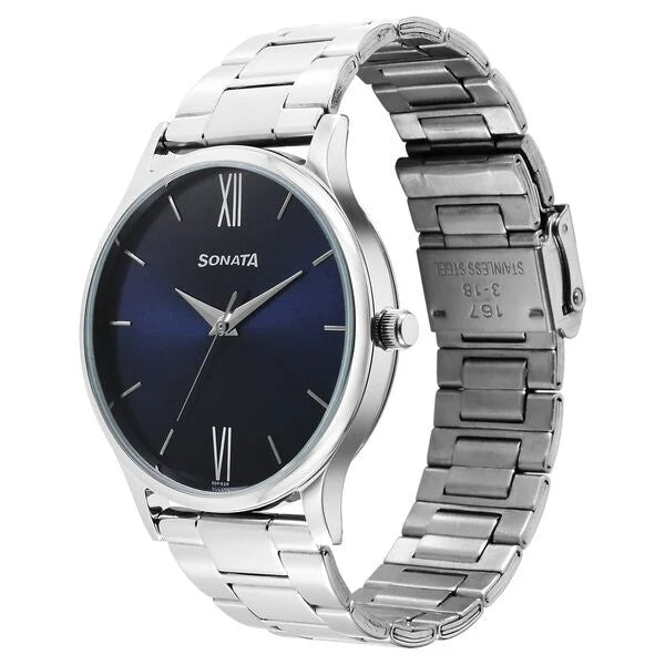 Sonata Aspire Quartz Analog Watch for Men - 77105SM08 - KRISHNA WATCH COMPANY